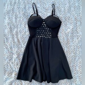 Black studded dress size medium